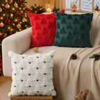Christmas Pillow Covers 16x16 inch Set of 2 Christmas Decorations Soft Plush Faux Fur Wool Cream White Christmas, alternate