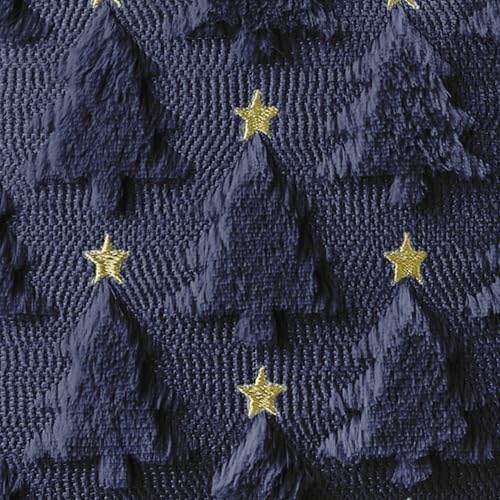 Christmas Pillow Covers 16x16 inch Set of 2 Navy Blue Christmas Tree Pillow Covers Decorations Plush Faux Fur, alternate view