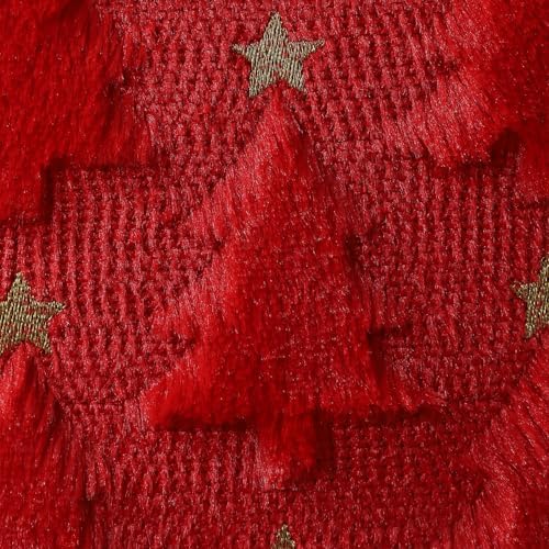 Christmas Pillow Covers 18 x 18 inch Set of 2 Red Christmas Tree Pillow Covers Decorations Plush Faux Fur Soft, alternate