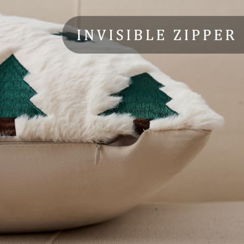 Christmas Pillow Covers 18x18 Pack 2 Beige Home Xmas Decor P023A18, alternate view 2