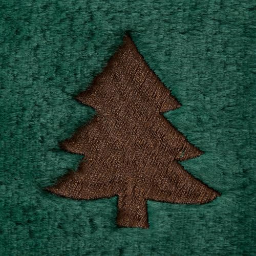 Christmas Pillow Covers 18x18 Pack 2 Green Plush Xmas Decor P022C18, alternate view 3