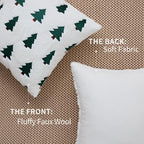 Christmas Pillow Covers 18x18 Pack 2 White Home Xmas Decor P023B18, alternate view 4
