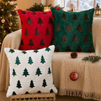 Christmas Pillow Covers 18x18 Pack 2 White Home Xmas Decor P023B18, alternate view 6