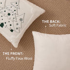 Christmas Pillow Covers 18x18 White Xmas Tree Plush PT024D18, alternate view 4
