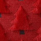 Christmas Pillow Covers 20x20 inch Set of 2 Christmas Decorations Soft Plush Faux Fur Wool Red Christmas Tree, alternate view