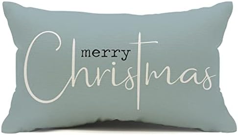 Christmas Pillow Covers Merry Christmas Throw Pillow Decorative Beige Cotton Cloth Linen Cloth Pillow Cover Sofa