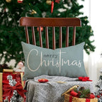 Christmas Pillow Covers Merry Christmas Throw Pillow Decorative Beige Cotton Cloth Linen Cloth Pillow Cover Sofa, alternate