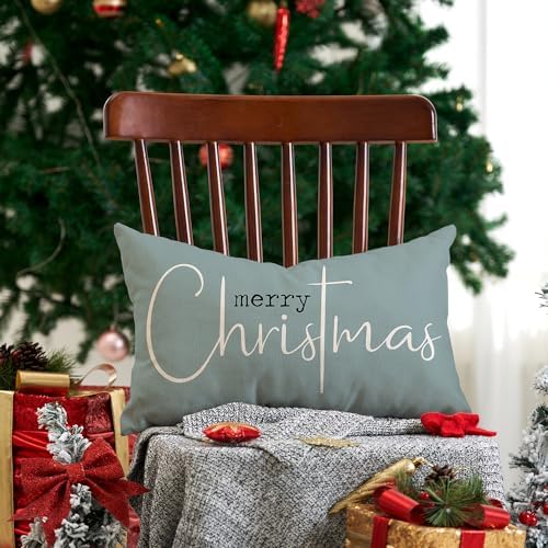 Christmas Pillow Covers Merry Christmas Throw Pillow Decorative Beige Cotton Cloth Linen Cloth Pillow Cover Sofa, alternate