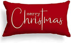 Christmas Pillow Covers Merry Christmas Throw Pillow Decorative Christmas Red Cotton Cloth Linen Cloth Pillow