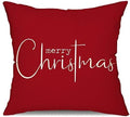 Christmas Pillow Covers Merry Christmas Throw Pillow Decorative Christmas Red Cotton Cloth Linen Cloth Pillow