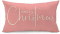 Christmas Pillow Covers Xmas Decorative Christmas Pink Cotton Cloth Linen Cloth Pillow Cover Sofa Cover