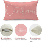 Christmas Pillow Covers Xmas Decorative Christmas Pink Cotton Cloth Linen Cloth Pillow Cover Sofa Cover, alternate view 6