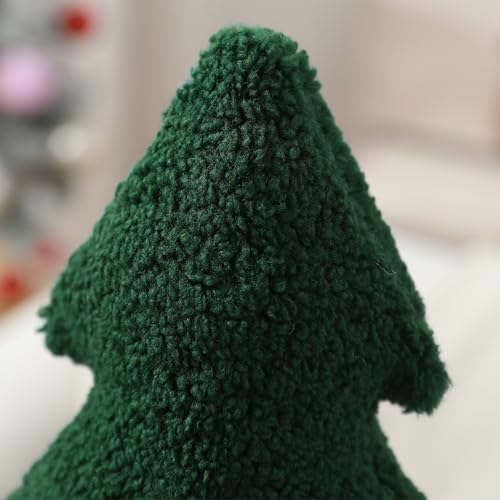 Christmas Pillows, Christmas Tree Pillow Cute Xmas Tree Shaped Plush Pillow Stuffed Christmas Decor for Party, alternate view