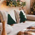 Christmas Pillows, Christmas Tree Pillow Cute Xmas Tree Shaped Plush Pillow Stuffed Christmas Decor for Party, alternate view