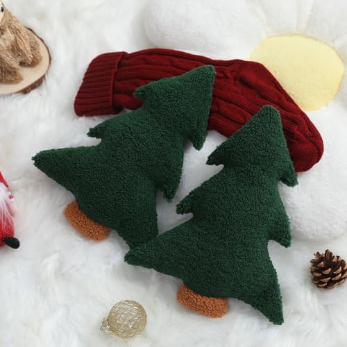 Christmas Pillows, Christmas Tree Pillow Cute Xmas Tree Shaped Plush Pillow Stuffed Christmas Decor for Party, alternate view
