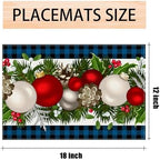 Christmas Placemats Set of 4, Xmas Decorations for Home Decor, alternate view 2