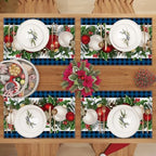 Christmas Placemats Set of 4, Xmas Decorations for Home Decor, alternate view 5