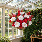 Christmas Poinsettias Hanging Baskets for Outdoors, alternate view 5