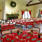 Christmas Red Plastic Table Cloth Disposable, 4 Pack, 54 x 108 in, alternate view 2