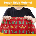 Christmas Red Plastic Table Cloth Disposable, 4 Pack, 54 x 108 in, alternate view 4