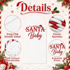 Christmas Santa Baby Shower Arch Cover Backdrop Decoration in 6.6 feet in Red, White, alternate view 4