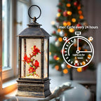 Christmas Snow Globe Lantern Indoor Decor Cardinal with Music,6H Timer, USB Lined/Battery Operated Lighted, alternate view 2