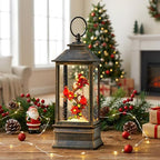 Christmas Snow Globe Lantern Indoor Decor Cardinal with Music,6H Timer, USB Lined/Battery Operated Lighted, alternate view 5