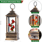 Christmas Snow Globe Lantern Indoor Decor Cardinal with Music,6H Timer, USB Lined/Battery Operated Lighted, alternate view 6