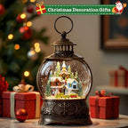 Christmas Snow Globes Christmas Water Lantern with Snowy Train Snowman, Music & 6H Timer, USB Lined/Battery, alternate view 4