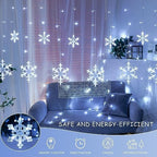 Christmas Snowflake Lights Outdoor,6.5FT 144LED Icicle Lights, alternate view 2