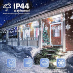 Christmas Snowflake Lights Outdoor,6.5FT 144LED Icicle Lights, alternate view 5
