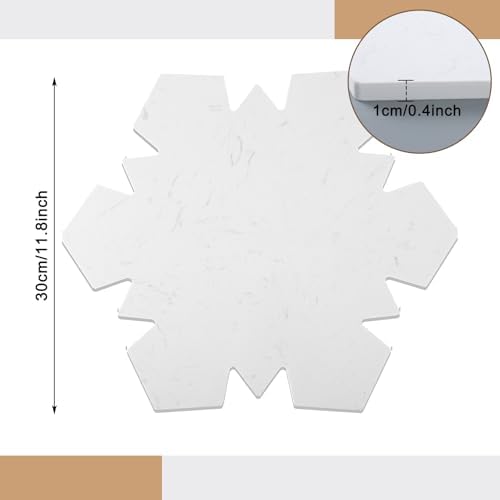 Christmas Snowflake Marble Cheese Board Xmas Charcuterie Cutting Tray Winter Snowflake Marble Serving Decorative, alternate