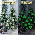 Christmas Snowflake Ornament Glow in the Dark Decorations- 36Pcs Luminous Plastic Snowflake Ornaments for, alternate view 2