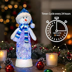Christmas Snowman Decoration Snow Globe Lantern Indoor Decor Snowman Christmas with Music,6H Timer, USB, alternate view 2