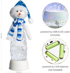 Christmas Snowman Decoration Snow Globe Lantern Indoor Decor Snowman Christmas with Music,6H Timer, USB, alternate view 5