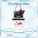 Christmas Snowman decorations Front Door Sign 12x12 in, alternate view 2