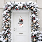 Christmas Snowman decorations Front Door Sign 12x12 in, alternate view 4