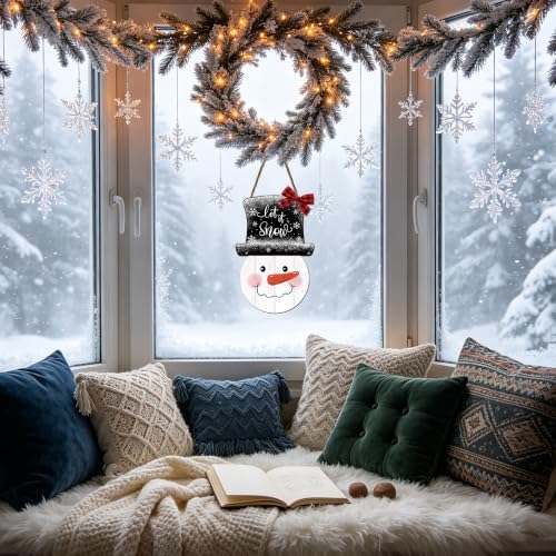 Christmas Snowman decorations Front Door Sign 12x12 in, alternate view 6