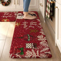 Christmas Snowman Kitchen Mats Cushioned Anti Fatigue Floor Mats