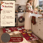 Christmas Snowman Kitchen Mats Cushioned Anti Fatigue Floor Mats, alternate view 3
