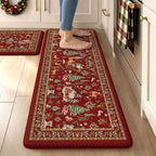 Christmas Snowman Kitchen Mats for Floor Cushioned Anti Fatigue