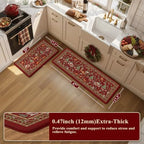 Christmas Snowman Kitchen Mats for Floor Cushioned Anti Fatigue, alternate view 2