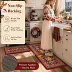 Christmas Snowman Kitchen Mats for Floor Cushioned Anti Fatigue, alternate view 3