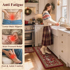 Christmas Snowman Kitchen Mats for Floor Cushioned Anti Fatigue, alternate view 4