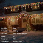 Christmas Star Net Lights Dual Color Changing Triangle Mesh Net Light, alternate view 6
