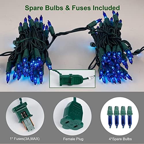 Christmas String Lights, 150 Count 33 FT Incandescent Mini Green Wire Fairy Light, 120V UL Certified Connectable, alternate