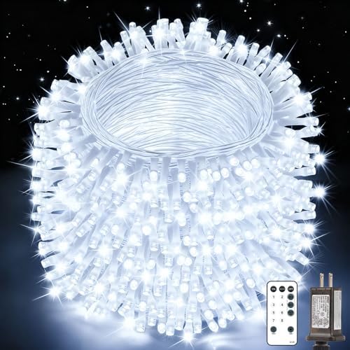 Christmas String Lights,403FT 1200 LED Cold White Fairy Light Bedroom Decor