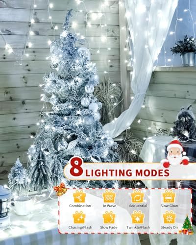 Christmas String Lights,403FT 1200 LED Cold White Fairy Light Bedroom Decor, alternate view 3