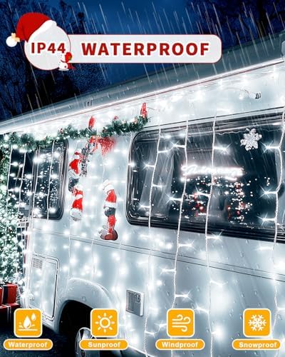 Christmas String Lights,403FT 1200 LED Cold White Fairy Light Bedroom Decor, alternate view 6