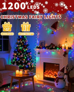 Christmas String Lights,403FT 1200 LED Multicolor Fairy Light Bedroom Decor, alternate view 2